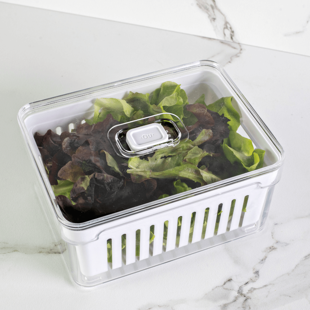 Organizador de Geladeira Clear Fresh com Cesto 2,2 Litros - Ela Decora
