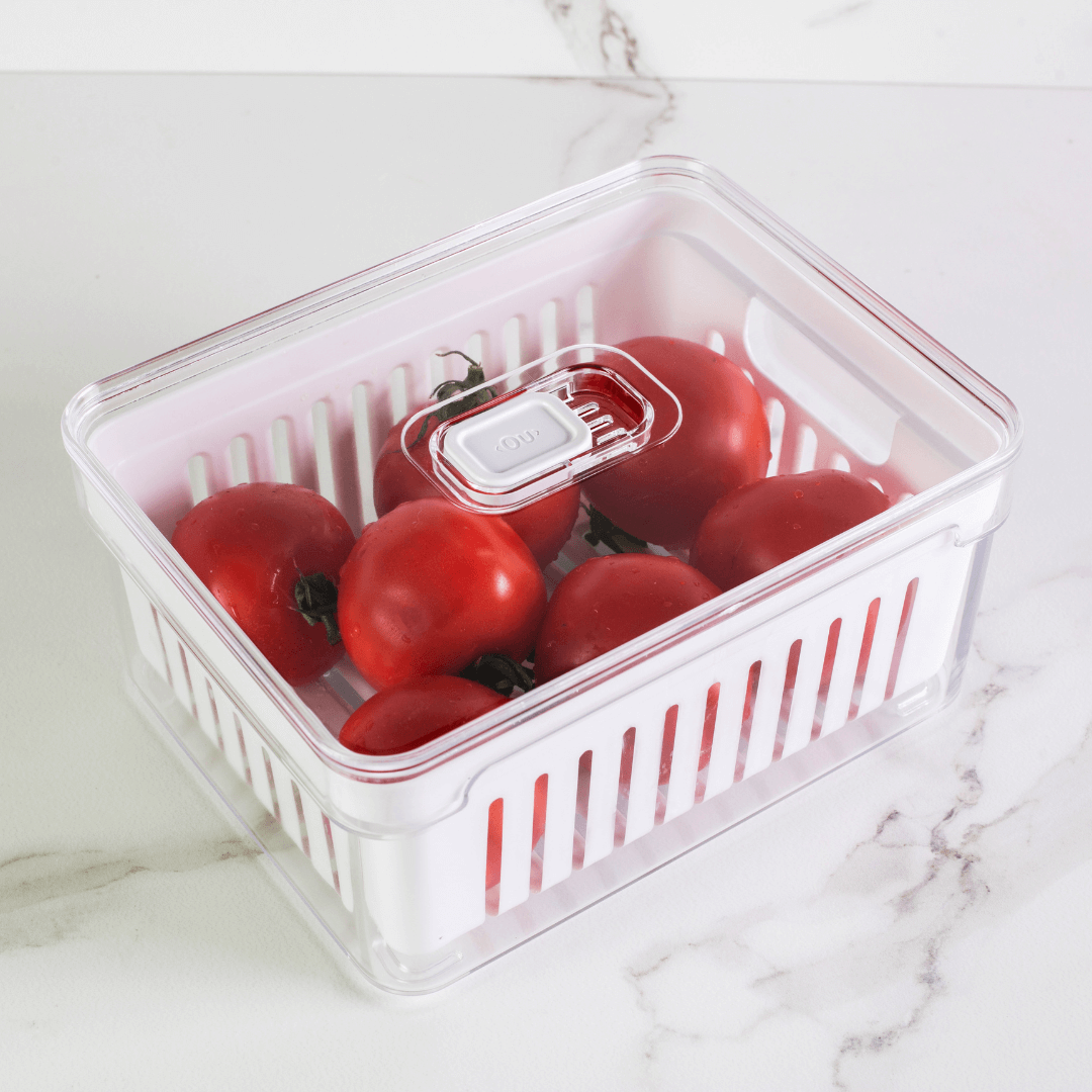Organizador de Geladeira Clear Fresh com Cesto 2,2 Litros - Ela Decora
