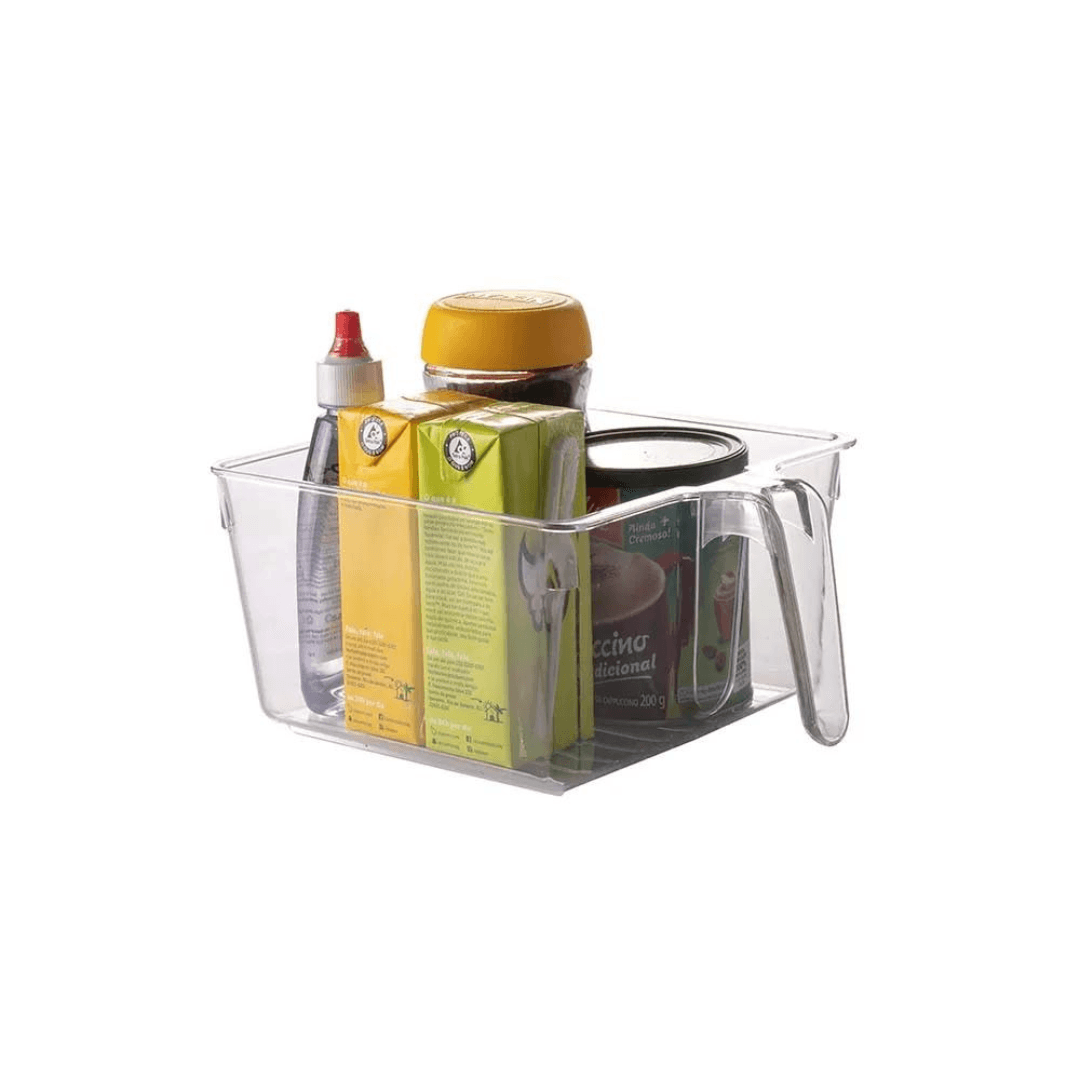 Organizador de Geladeira Quadrado com Pegador 22,3cm - Ela Decora