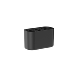 Organizador de Maquiagem com Divisórias Bold Preto 16,8cm - Ela Decora
