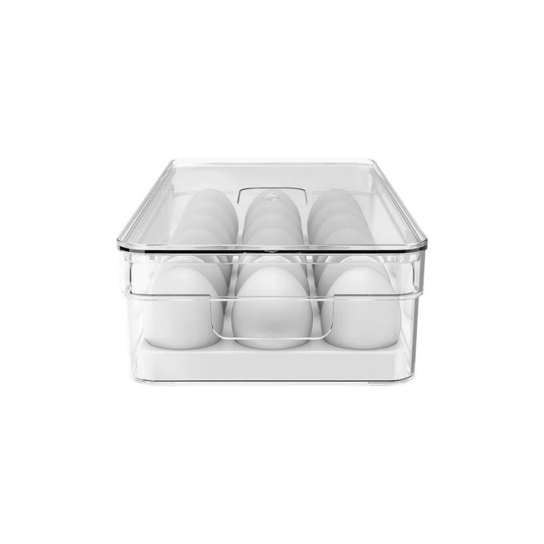 Organizador de Ovos Clear Fresh Natural 18 Ovos - Ela Decora