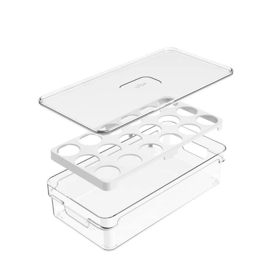 Organizador de Ovos Clear Fresh Natural 18 Ovos - Ela Decora
