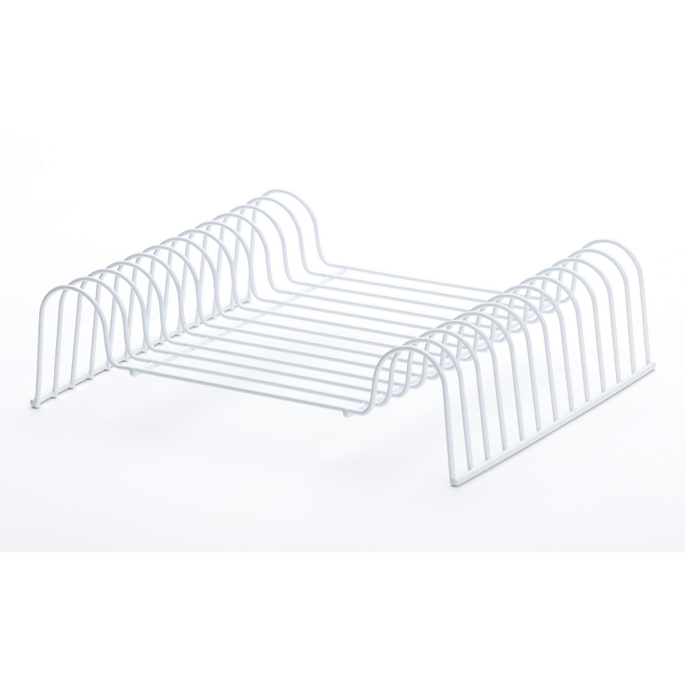Organizador De Pratos 12 Posições 20 cm Branco - Ela Decora