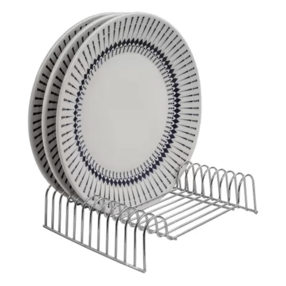 Organizador de Pratos 12 Posições 21,5cm Cromado - Ela Decora