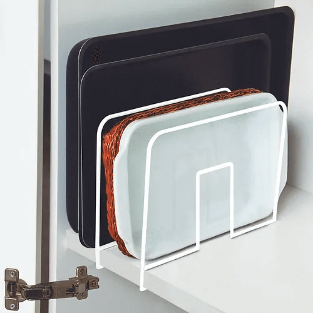 Organizador de Pratos e Formas Essence Branco - Ela Decora