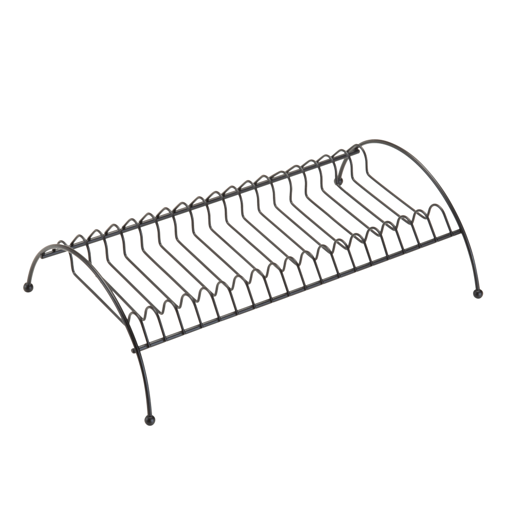 Organizador De Pratos Para Armário e Pia Preto Linha Black - Ela Decora