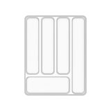 Organizador de Talheres Logic Natural 35cm x 27cm x 5,5cm - Ela Decora