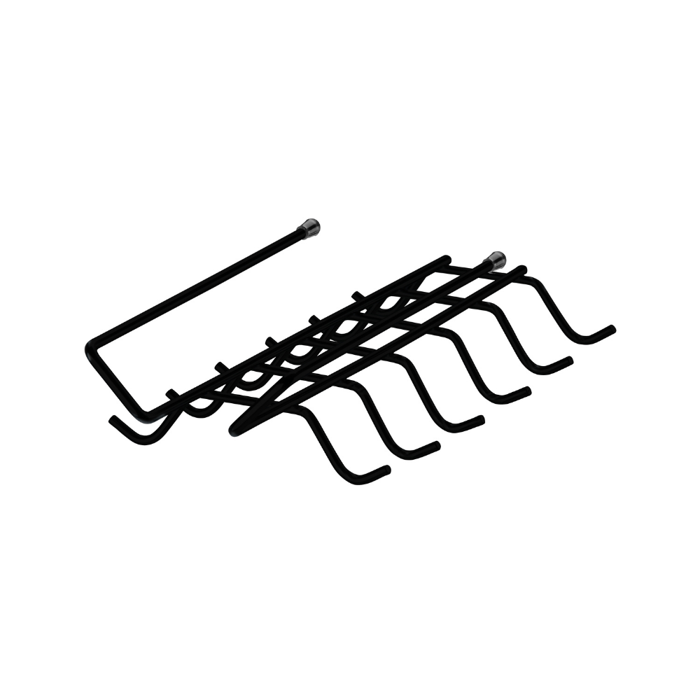 Organizador De Xícaras Para Armário De Encaixar Preto Fosco Linha Black - Ela Decora