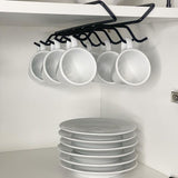 Organizador De Xícaras Para Armário De Encaixar Preto Fosco Linha Black - Ela Decora