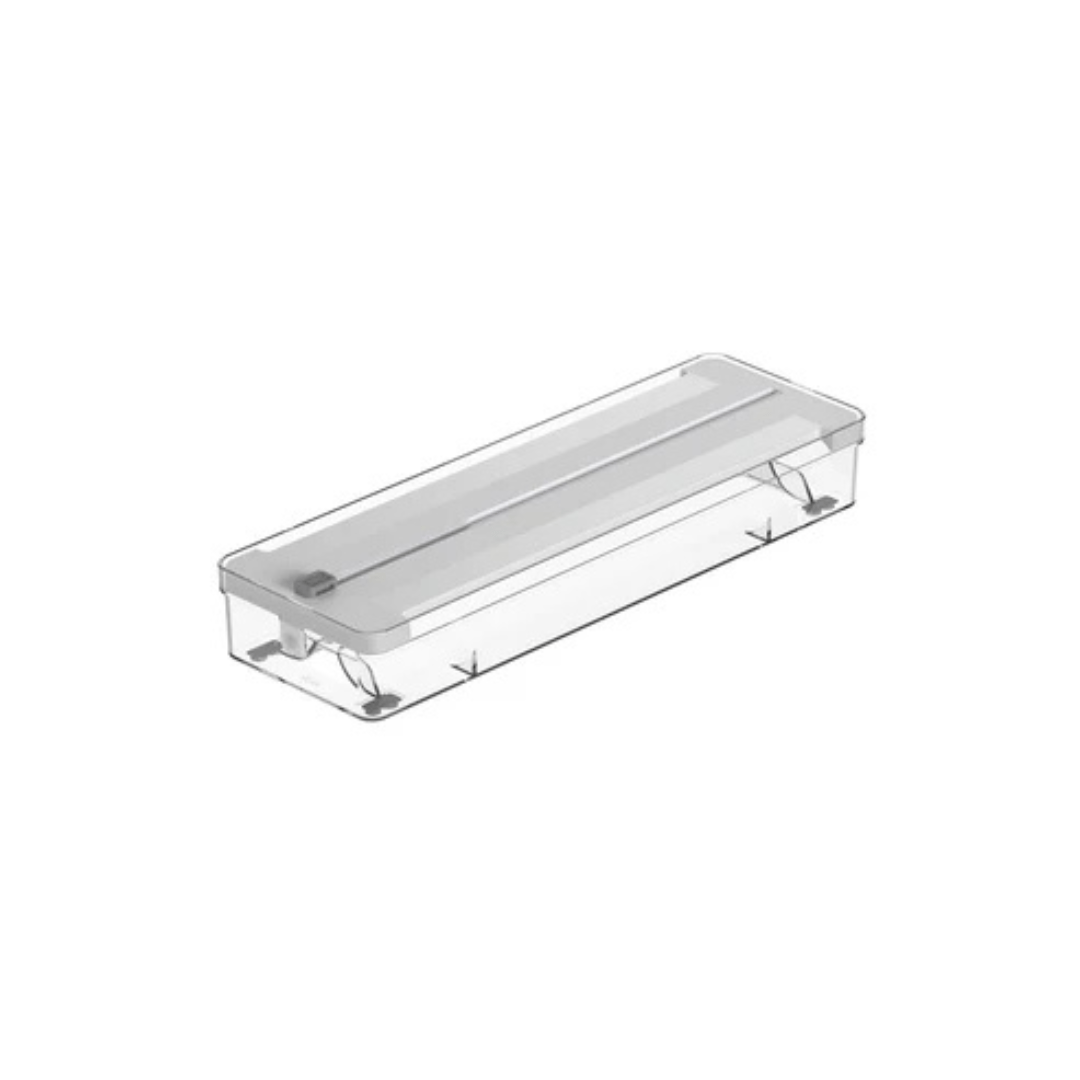 Organizador e Cortador de Rolos Duplo Clear Branco - Ela Decora