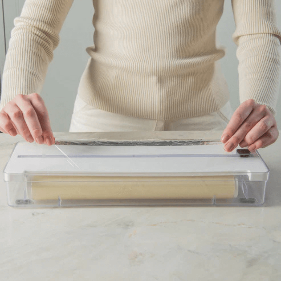 Organizador e Cortador de Rolos Duplo Clear Branco - Ela Decora