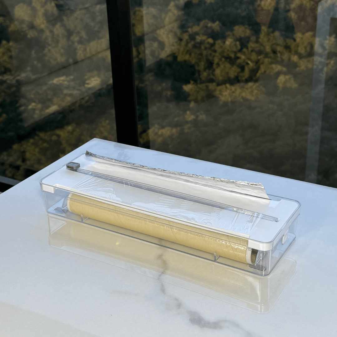 Organizador e Cortador de Rolos Duplo Clear Branco - Ela Decora