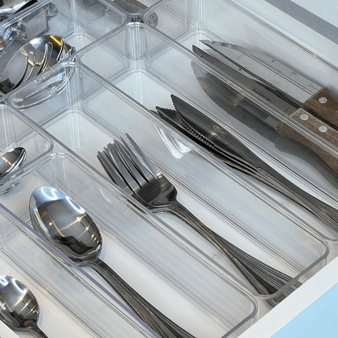 Organizador Encaixa Retangular Transparente 21,9cm - Ela Decora