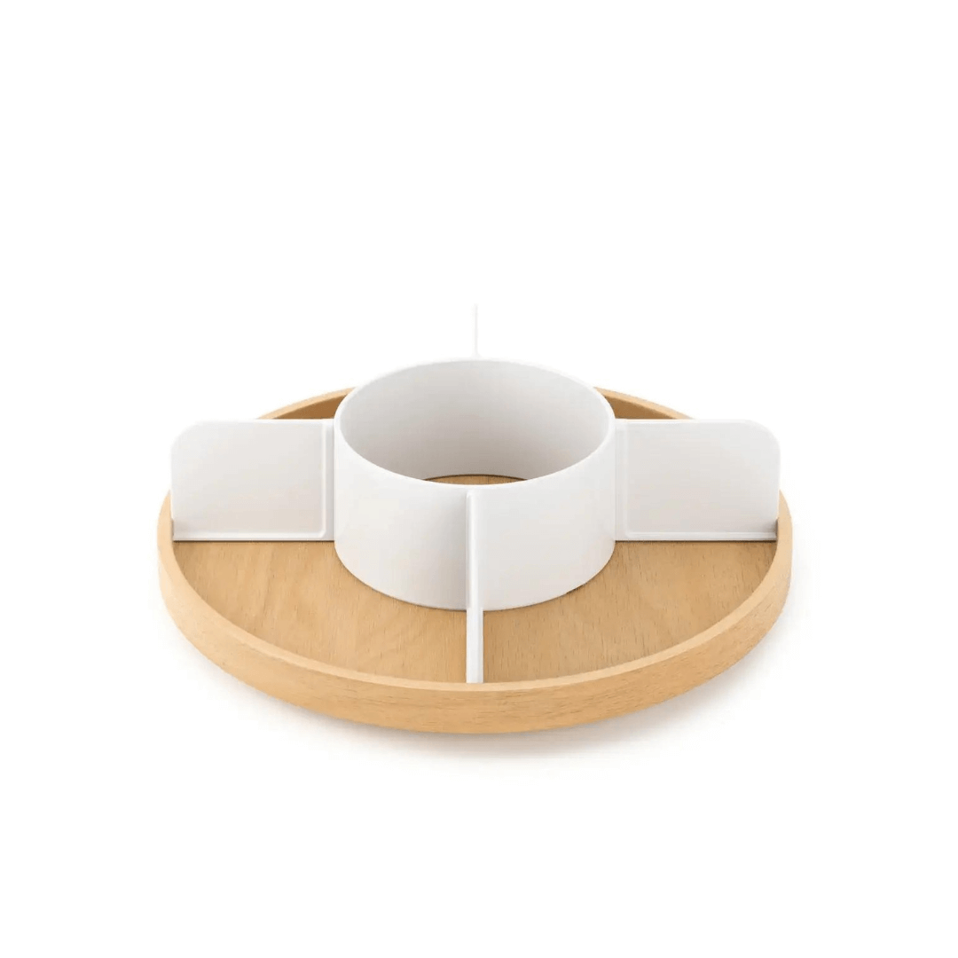 Organizador Giratório Bellwood em Madeira 30cm - Ela Decora
