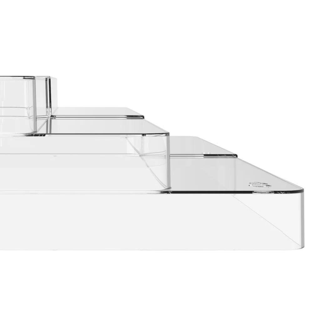 Organizador Multinivel Extensivel Clear Transparente 25cm x 29 - 54cm x 10,3cm - Ela Decora