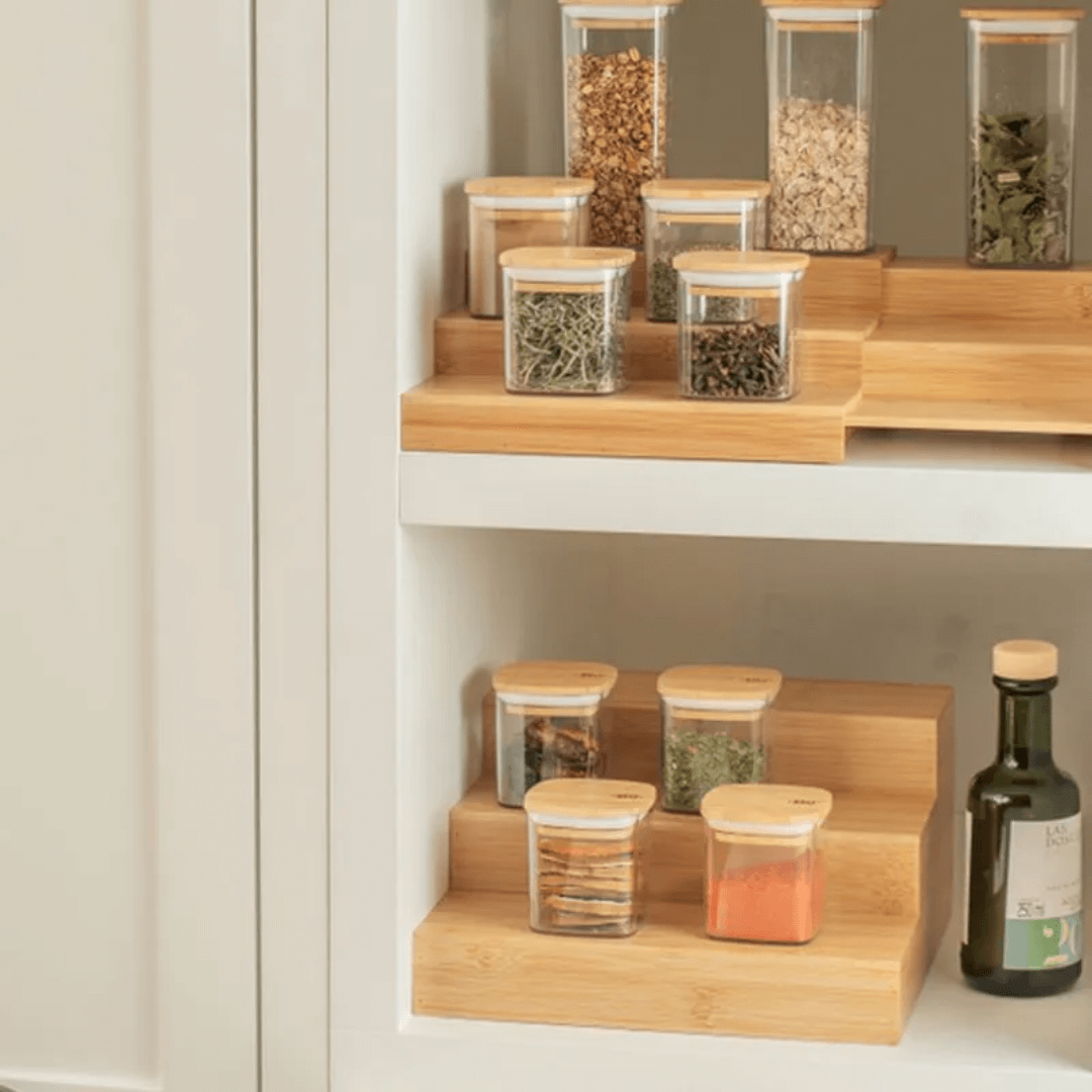Organizador Multinivel Keep em Bambu 25cm x 13cm - Ela Decora