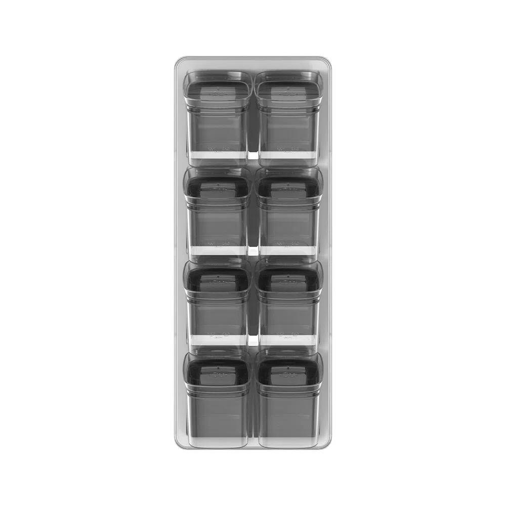Organizador para Temperos Clear Natura 9 Peças - Ela Decora