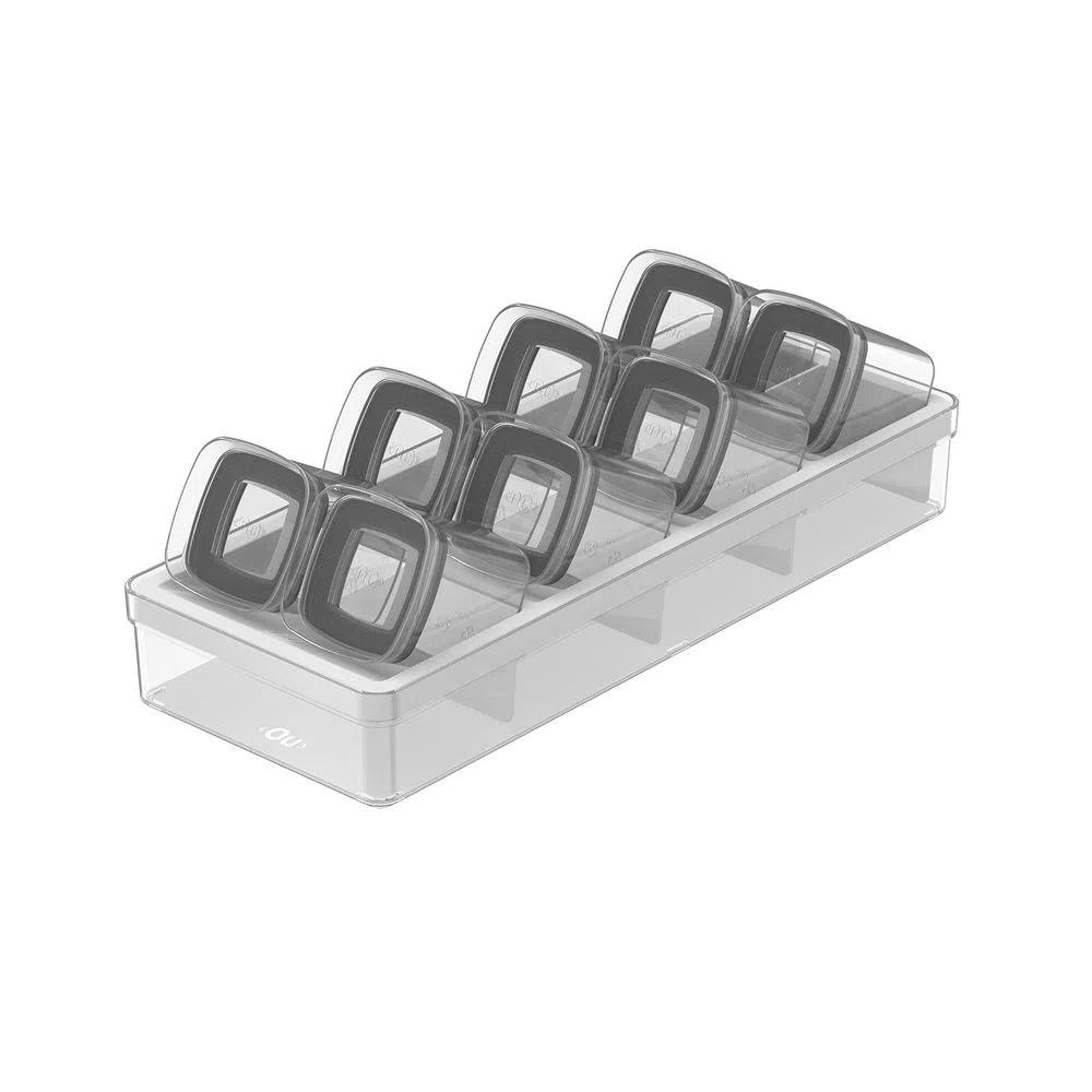 Organizador para Temperos Clear Natura 9 Peças - Ela Decora