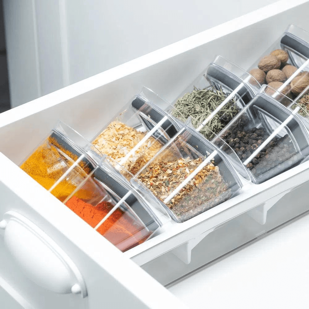 Organizador para Temperos Clear Natura 9 Peças - Ela Decora