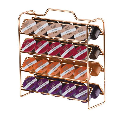 Organizador Porta Cápsulas de Café Três Corações Rose Gold - Ela Decora