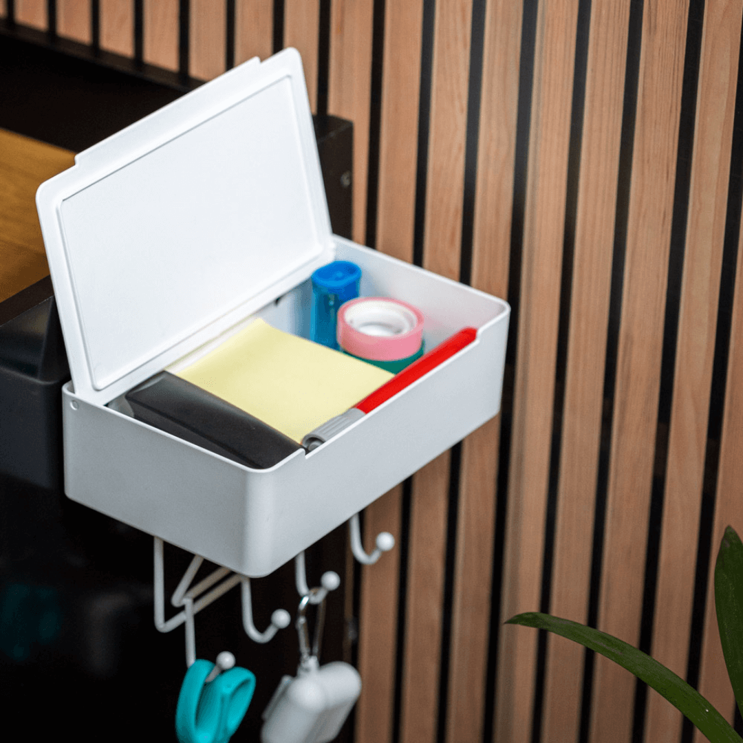 Organizador Porta Chaves Multiuso Fixação 3M Branco - Ela Decora