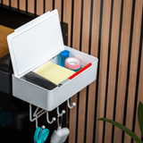 Organizador Porta Chaves Multiuso Fixação 3M Branco - Ela Decora
