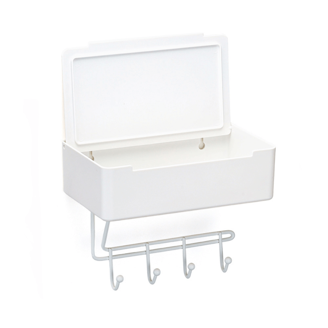 Organizador Porta Chaves Multiuso Fixação 3M Branco - Ela Decora