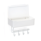Organizador Porta Chaves Multiuso Fixação 3M Branco - Ela Decora