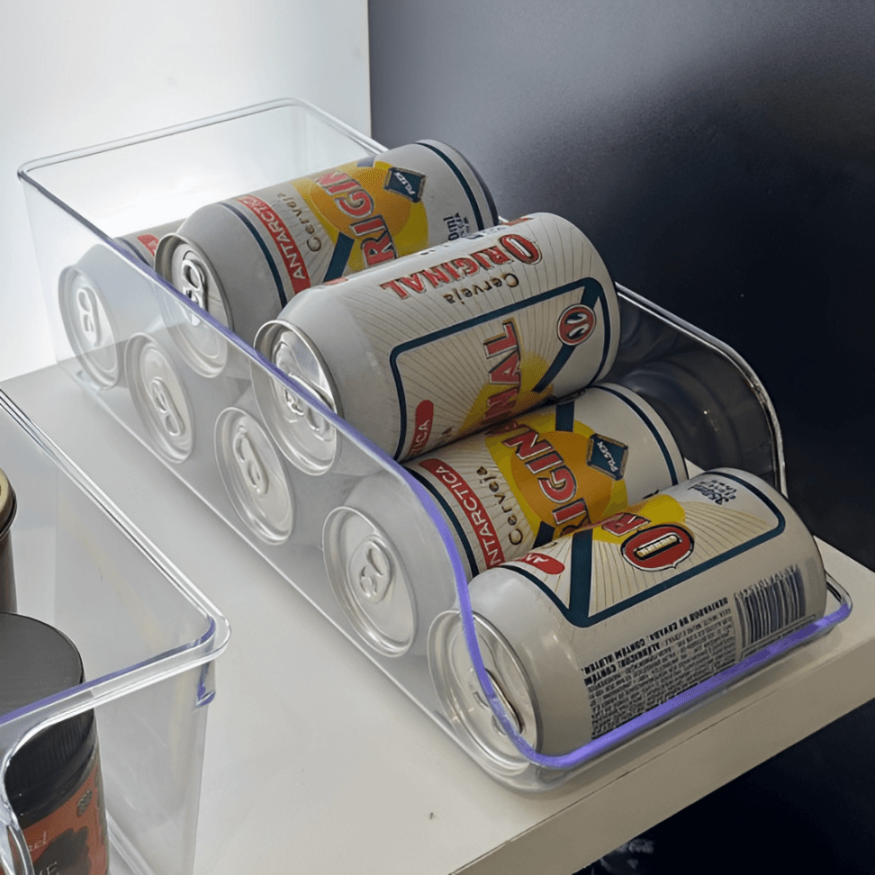Organizador Porta Latas Transparente 30cm - Ela Decora