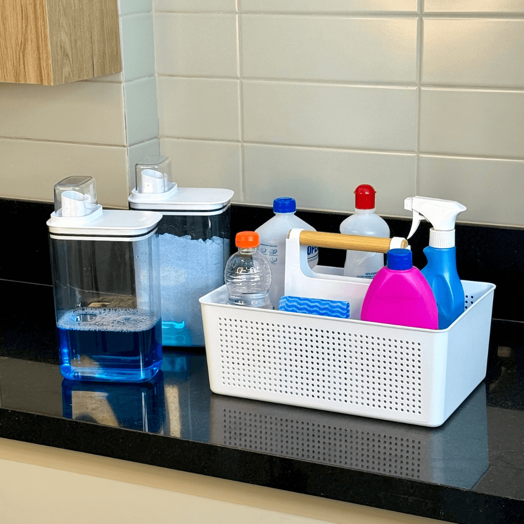 Organizador Multiuso com Alça Flow Branco 8 Litros