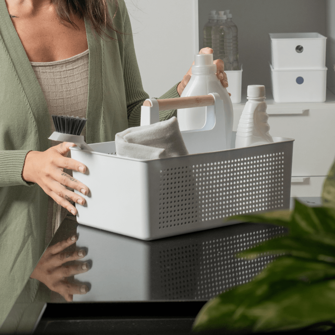 Organizador Multiuso com Alça Flow Branco 8 Litros