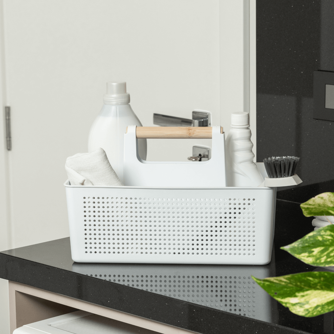 Organizador Multiuso com Alça Flow Branco 8 Litros