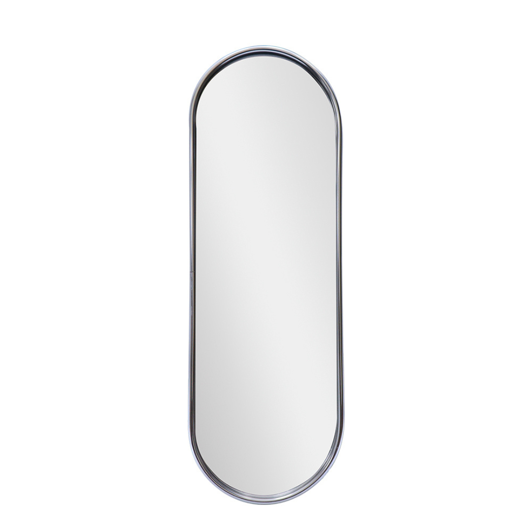 Bandeja Decorativa Espelhada Oval Prata 30cm