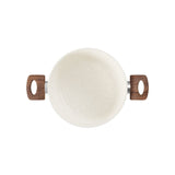 Panela Caçarola Antiaderente Aluminio Forjado Oslo Stone Branca 24cm Facil de Limpar - Ela Decora