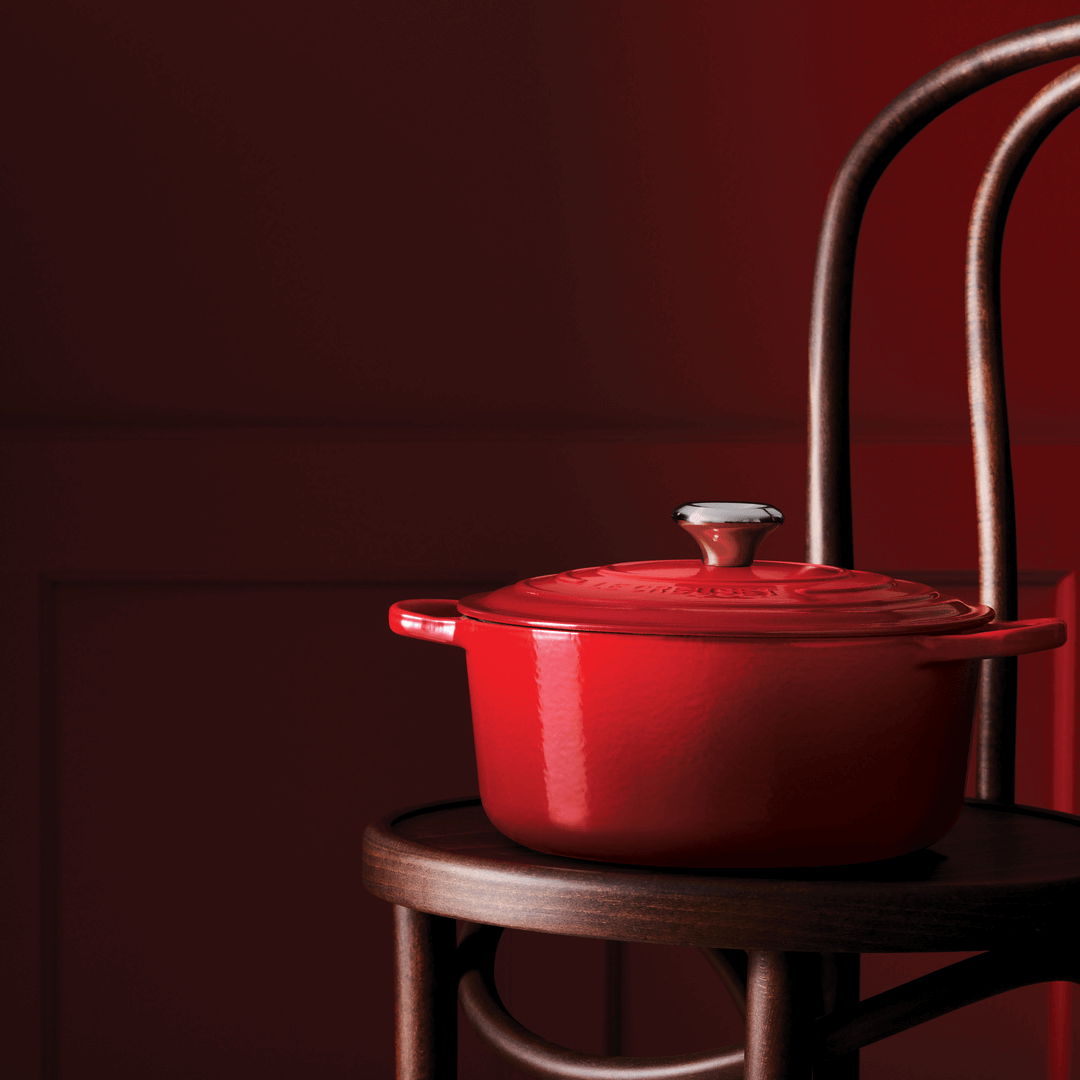 Panela Redonda Ferro Signature Vermelha Le Creuset - 22 cm - Ela Decora