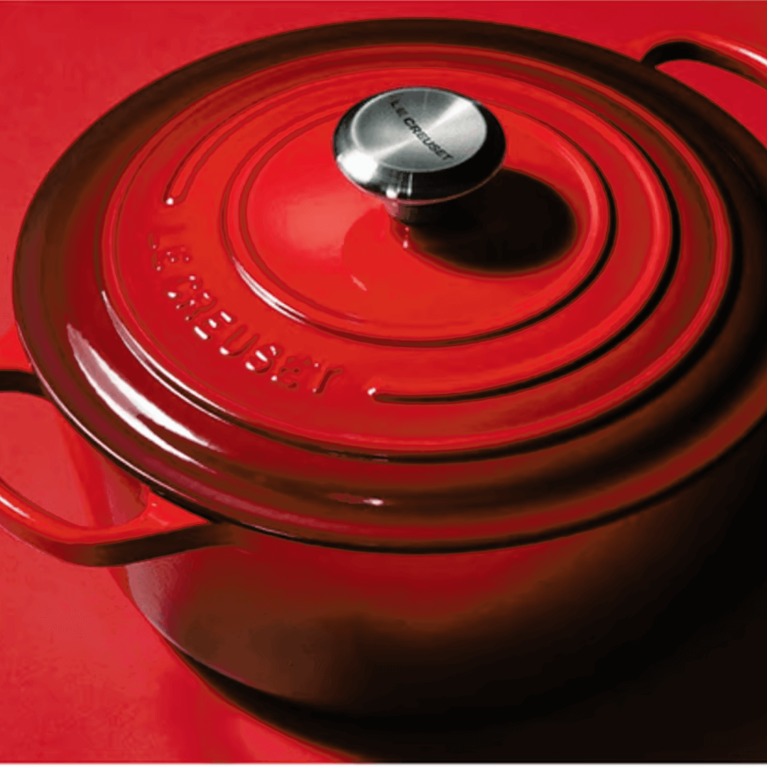 Panela Redonda Ferro Signature Vermelha Le Creuset - 22 cm - Ela Decora