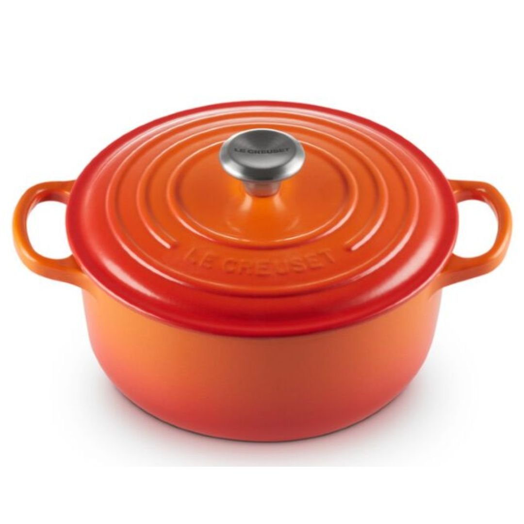 Panela Redonda Signature Laranja 28cm Le Creuset - Ela Decora