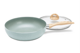 Panela Wok com Tampa Fundo de Indução Botanika Verde 3,4 Litros - Ela Decora