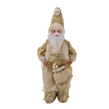 Papai Noel Musical Dourado e Branco 50cm - Ela Decora