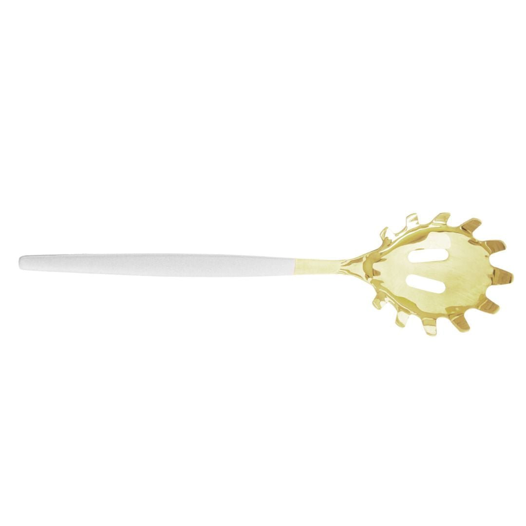 Pegador de Massa Macarrão Aço Inox Opera Champanhe 24,5cm - Ela Decora