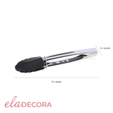 Pegador de Salada em Silicone Preto 18cm - Ela Decora