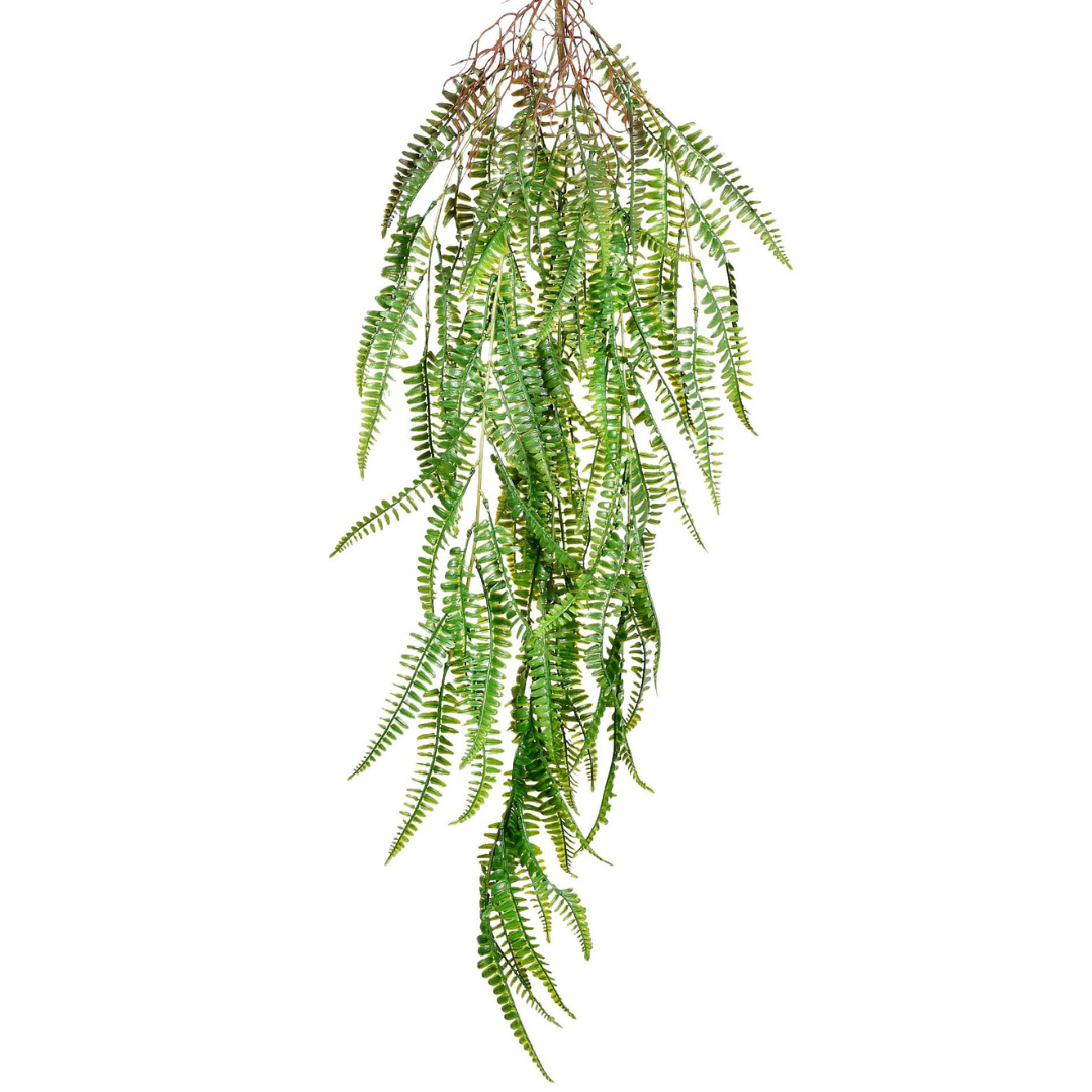 Pendente de Folhas de Samambaia Verde