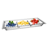 Petisqueira com 3 Divisórias em Cristal 30cm x 13cm x 2,5cm - Ela Decora