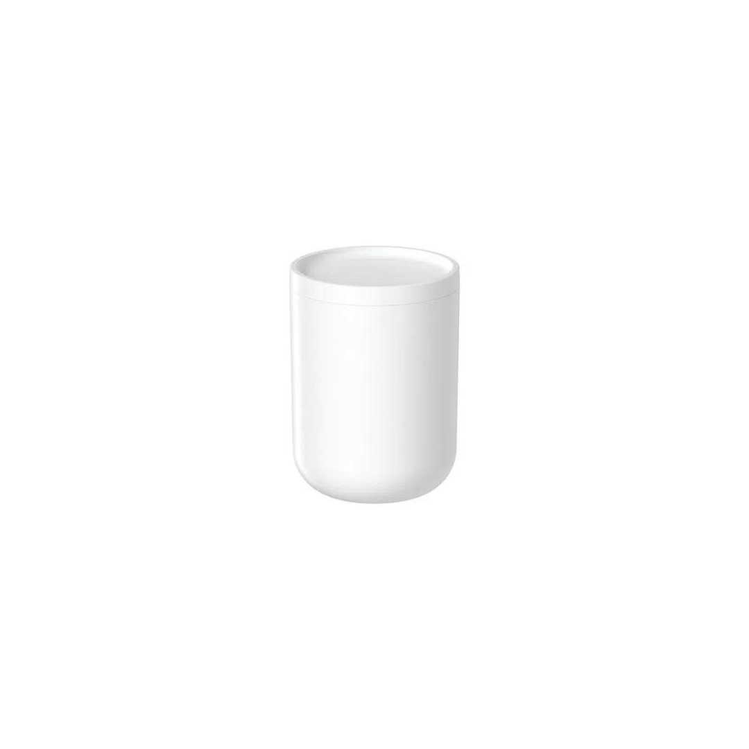 Porta Algodão e Cotonete Bold Branco 10,7cm - Ela Decora