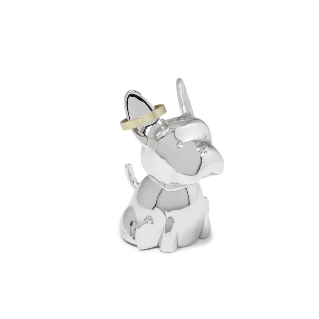Porta Anel Zoola Cachorro Cromado - Ela Decora