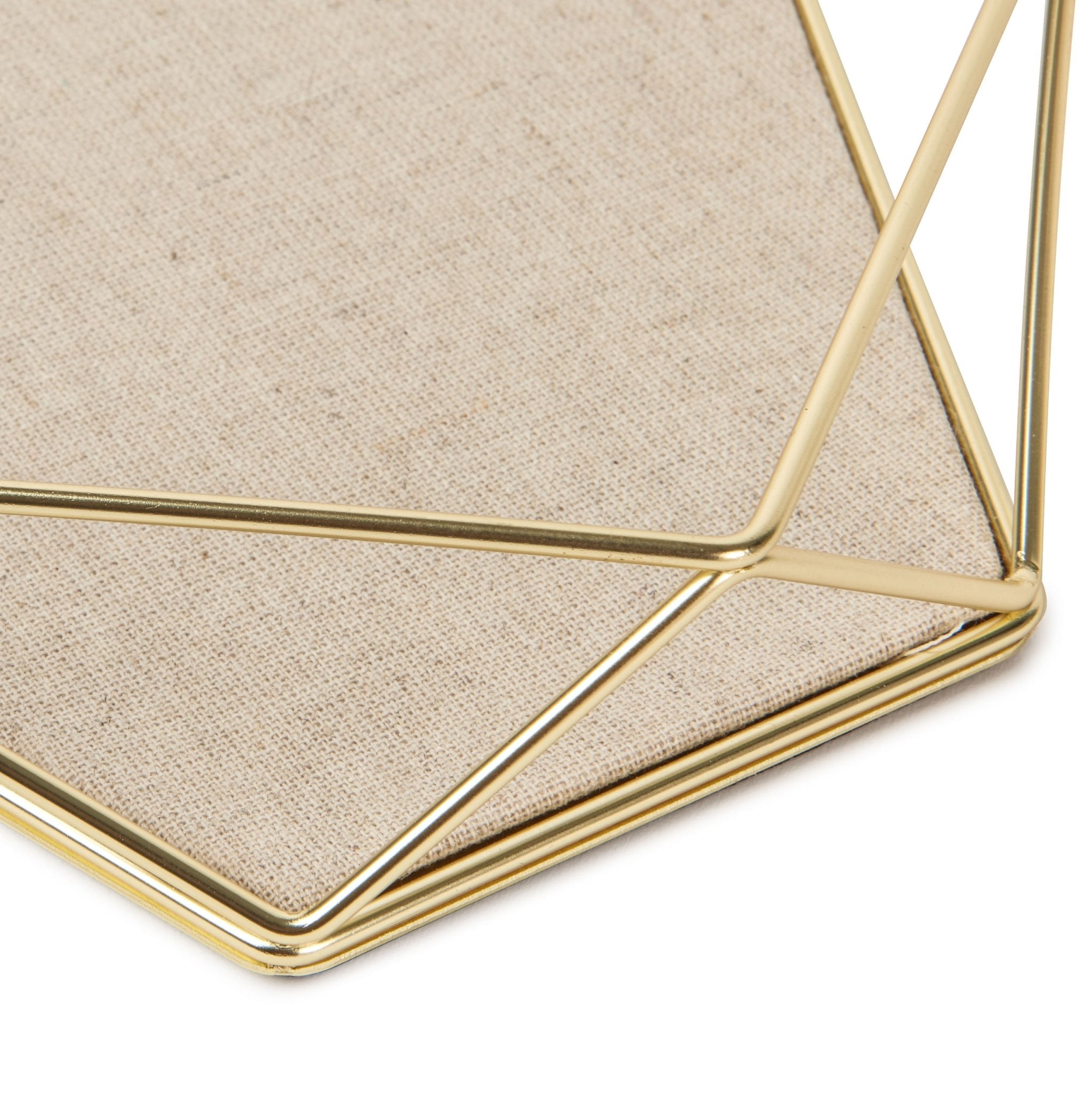 Porta Bijuterias Acessórios Prisma Dourado - Ela Decora