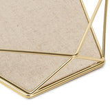 Porta Bijuterias Acessórios Prisma Dourado - Ela Decora