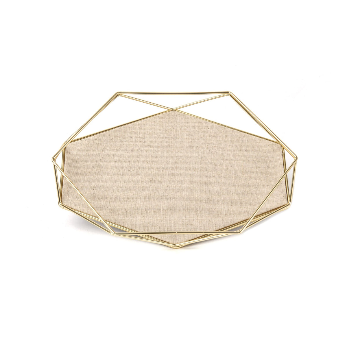 Porta Bijuterias Acessórios Prisma Dourado - Ela Decora