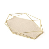 Porta Bijuterias Acessórios Prisma Dourado - Ela Decora