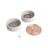 Porta Bijuterias Acessorios Triplo Concreto e Rose Gold - Ela Decora